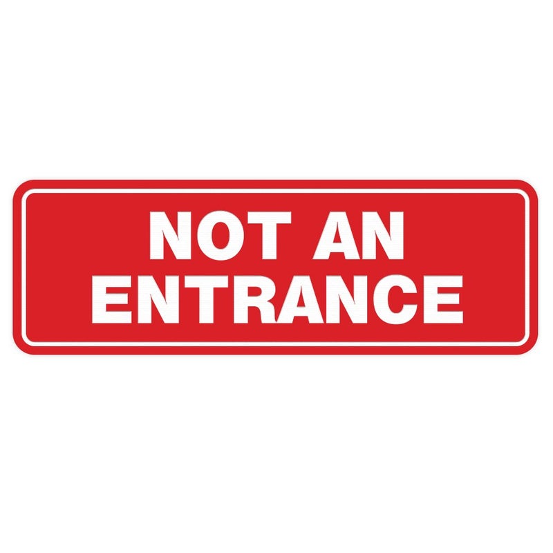 All Quality Standard Not An Entrance Wall or Door Sign - Durable Material | Compliance and Regulatory Signage -Red - Large (1 Pack) - Image 1